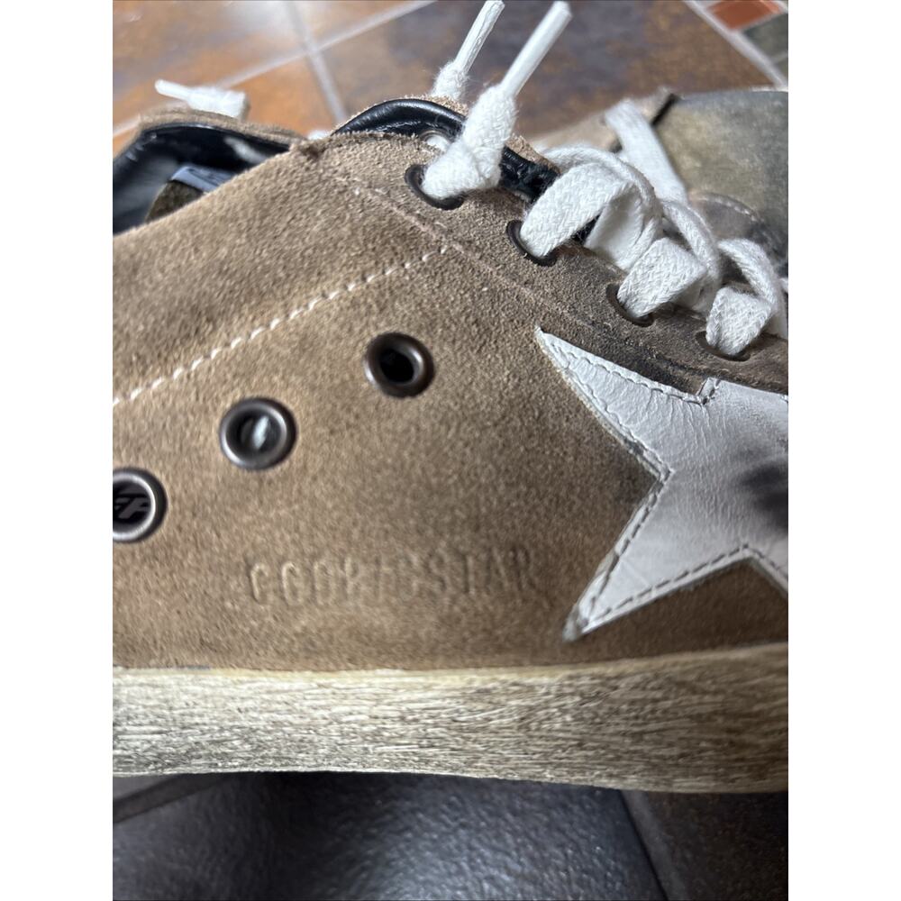 Golden Goose Super Star Men's Brown Suede Sneakers White Star Lace Up 42 EUC - Picture 7 of 16